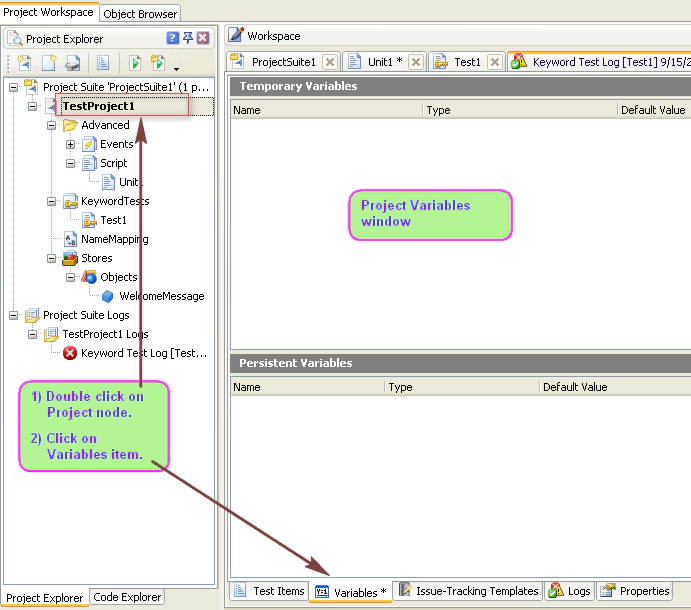 Projectvariables Projectvariables