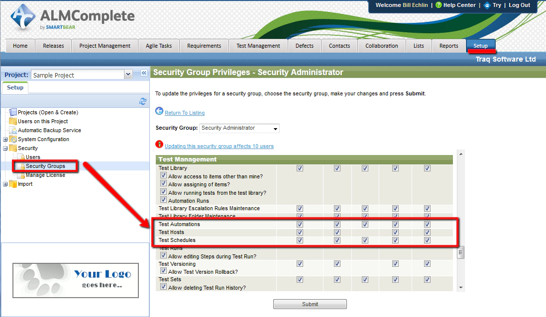 Security Admin Settings in QAComplete Security Admin Settings in QAComplete