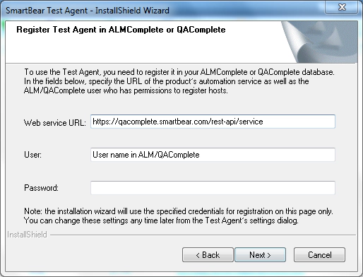 Connecting the Test Agent in QAComplete Connecting the Test Agent in QAComplete