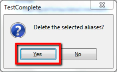 Confirm Delete Object Alias In TestComplete Confirm Delete Object Alias In TestComplete