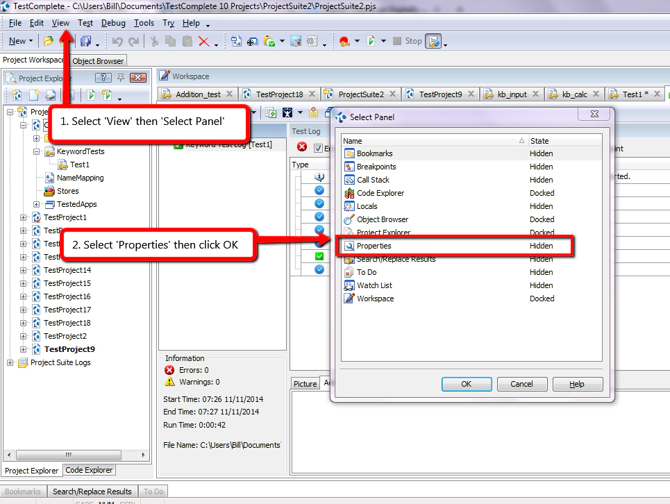 Project Suite Location In TestComplete Project Suite Location In TestComplete