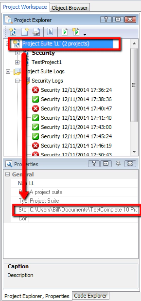 Project Suite Location (2) In TestComplete Project Suite Location (2) In TestComplete