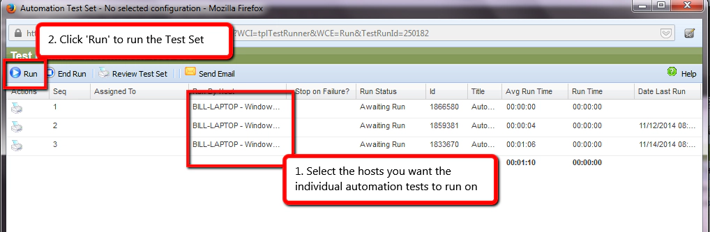 Select Host in QAComplete Select Host in QAComplete