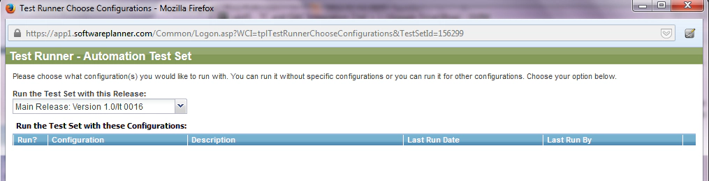 Select Release in QAComplete Select Release in QAComplete