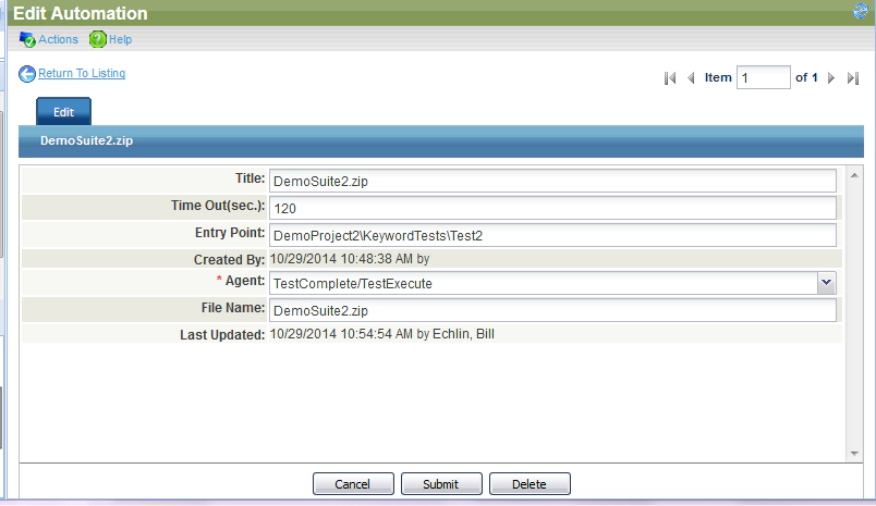 Test Case Record in QAComplete Test Case Record in QAComplete