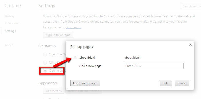 Chrome Open Specific Page Chrome Open Specific Page