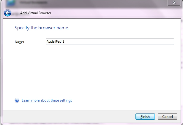 Specify The Browser Name Specify The Browser Name