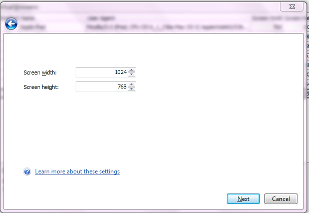 Specify The Browser Screen Size Specify The Browser Screen Size