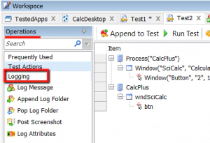 TestComplete Log Operations