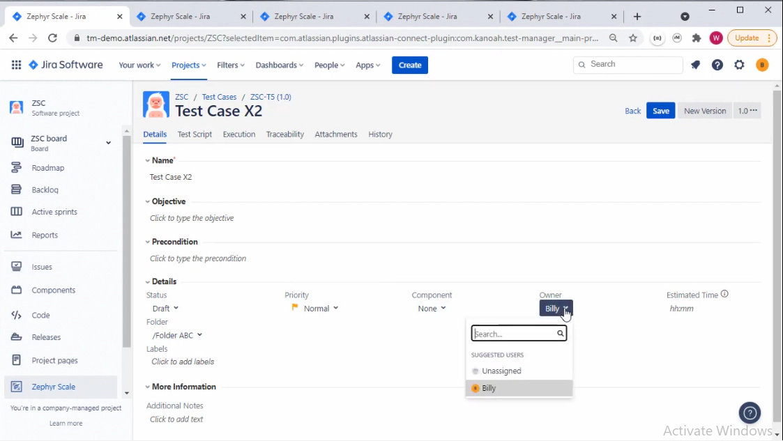 Assigning The Owner Of A Test Case Assigning The Owner Of A Test Case