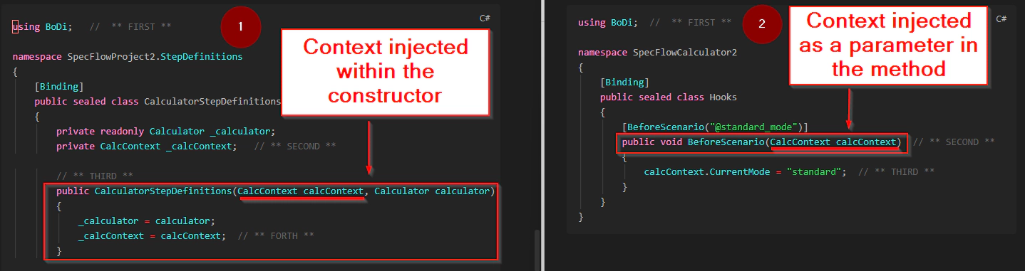 Specflow Context Injection Options