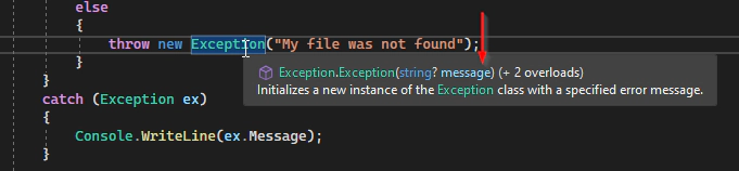 Exception Definition Exception Definition