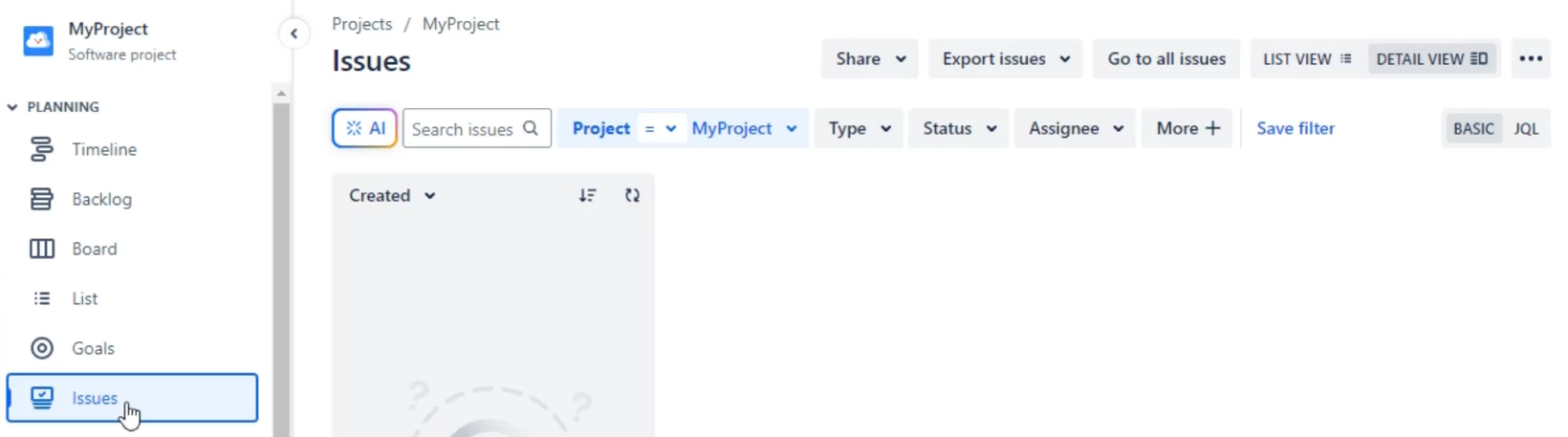 Jira Project Issues View Jira Project Issues View