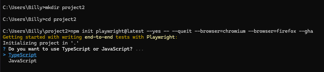 Playwright Tutorial 2025 : Creating Projects