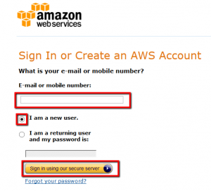 AWS Sign up