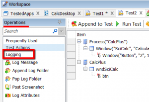 TestComplete Log Operations