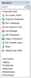 TestComplete Operations Panel