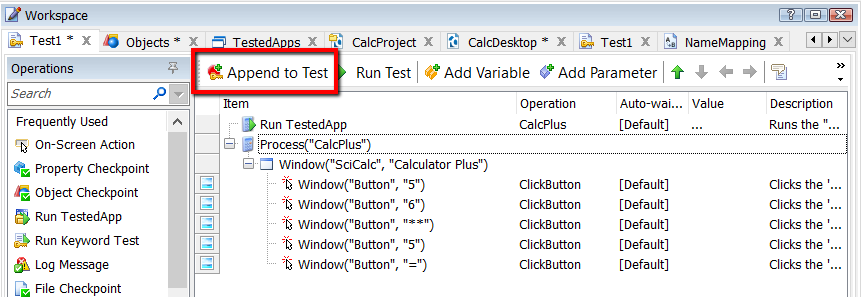 testcomplete append to test